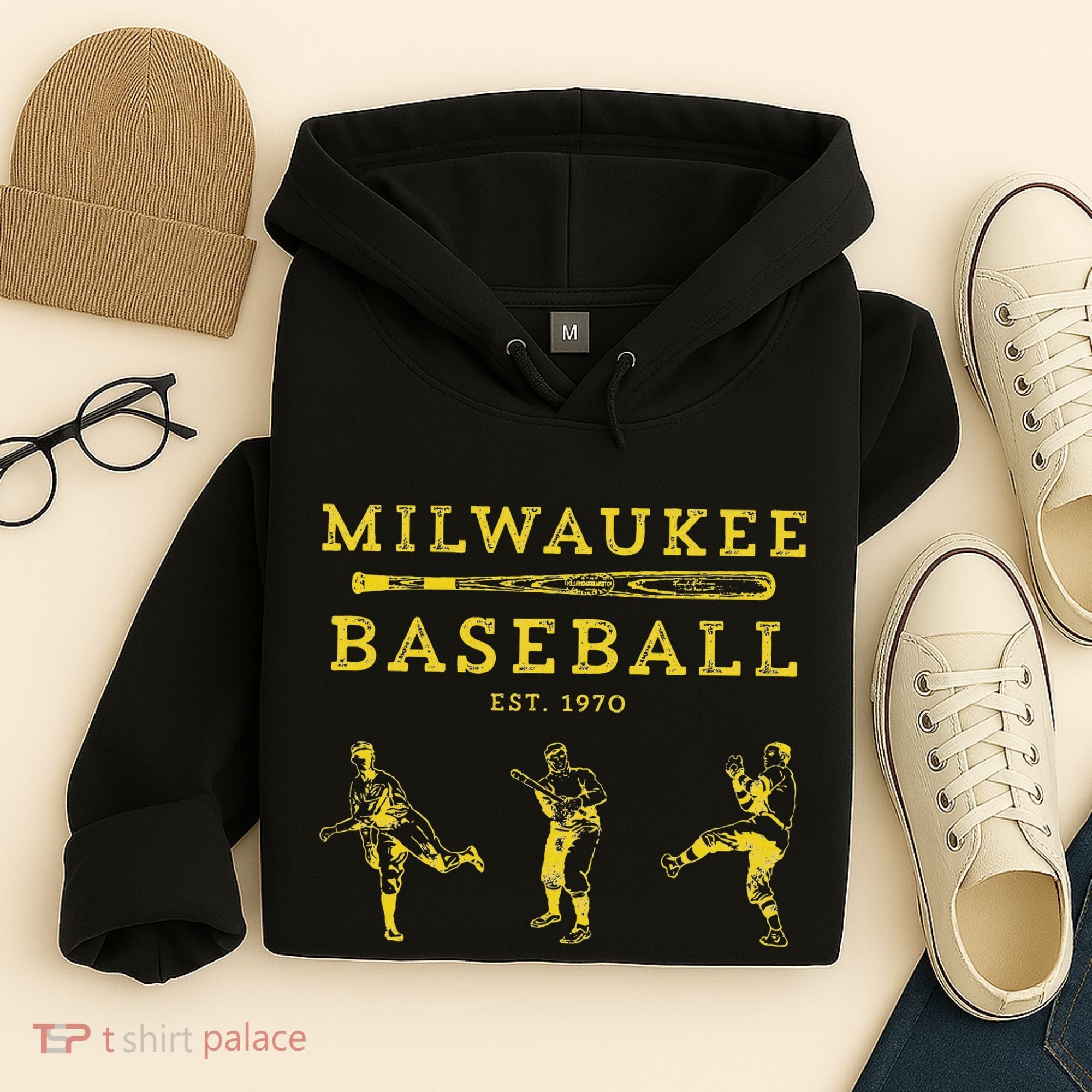 Classic Milwaukee Baseball Fan Retro Hoodie