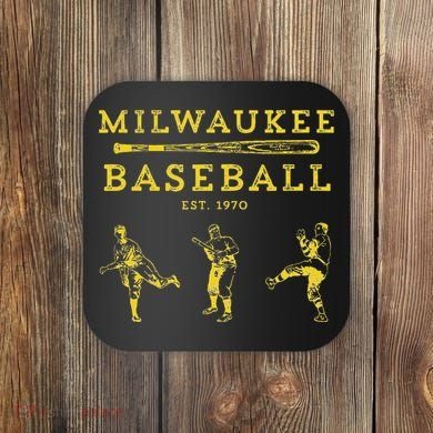 Classic Milwaukee Baseball Fan Retro Coaster