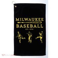 Classic Milwaukee Baseball Fan Retro Golf Towel thumb 0