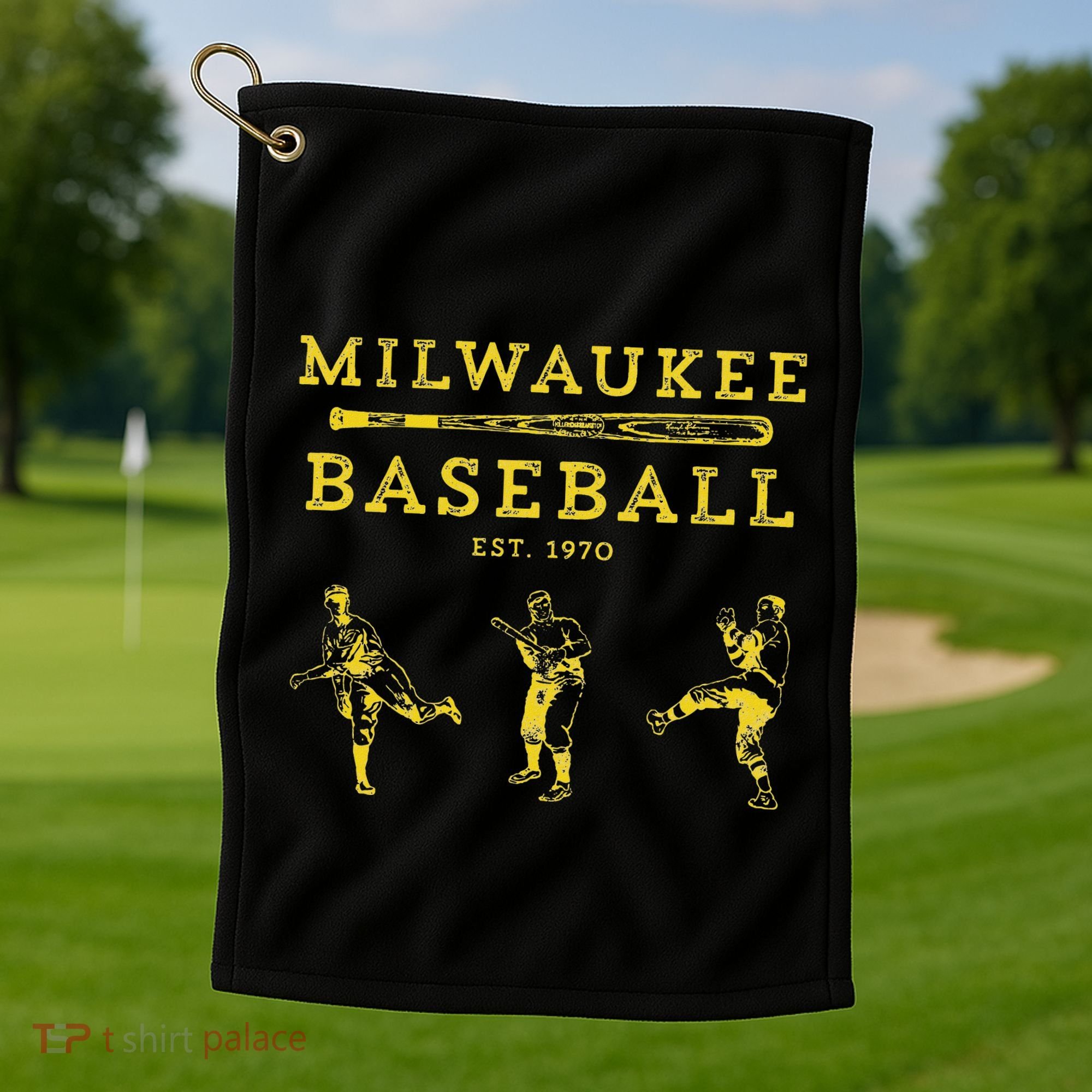 Classic Milwaukee Baseball Fan Retro Golf Towel