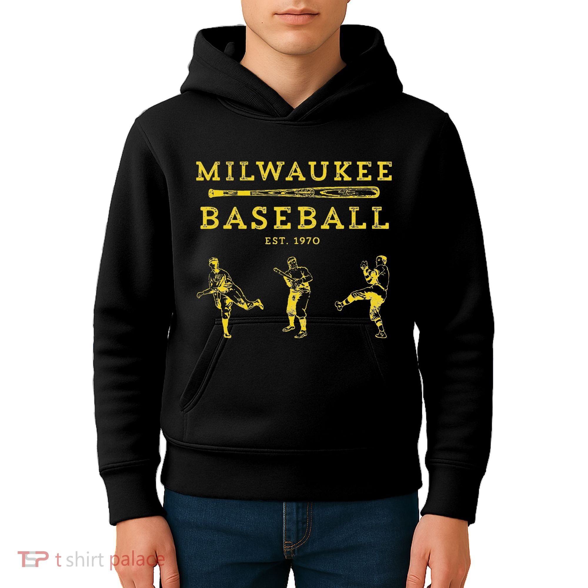 Classic Milwaukee Baseball Fan Retro Kids Hoodie