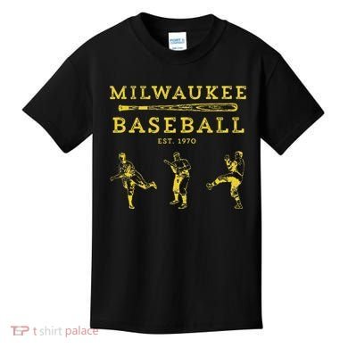 Classic Milwaukee Baseball Fan Retro Kids T-Shirt