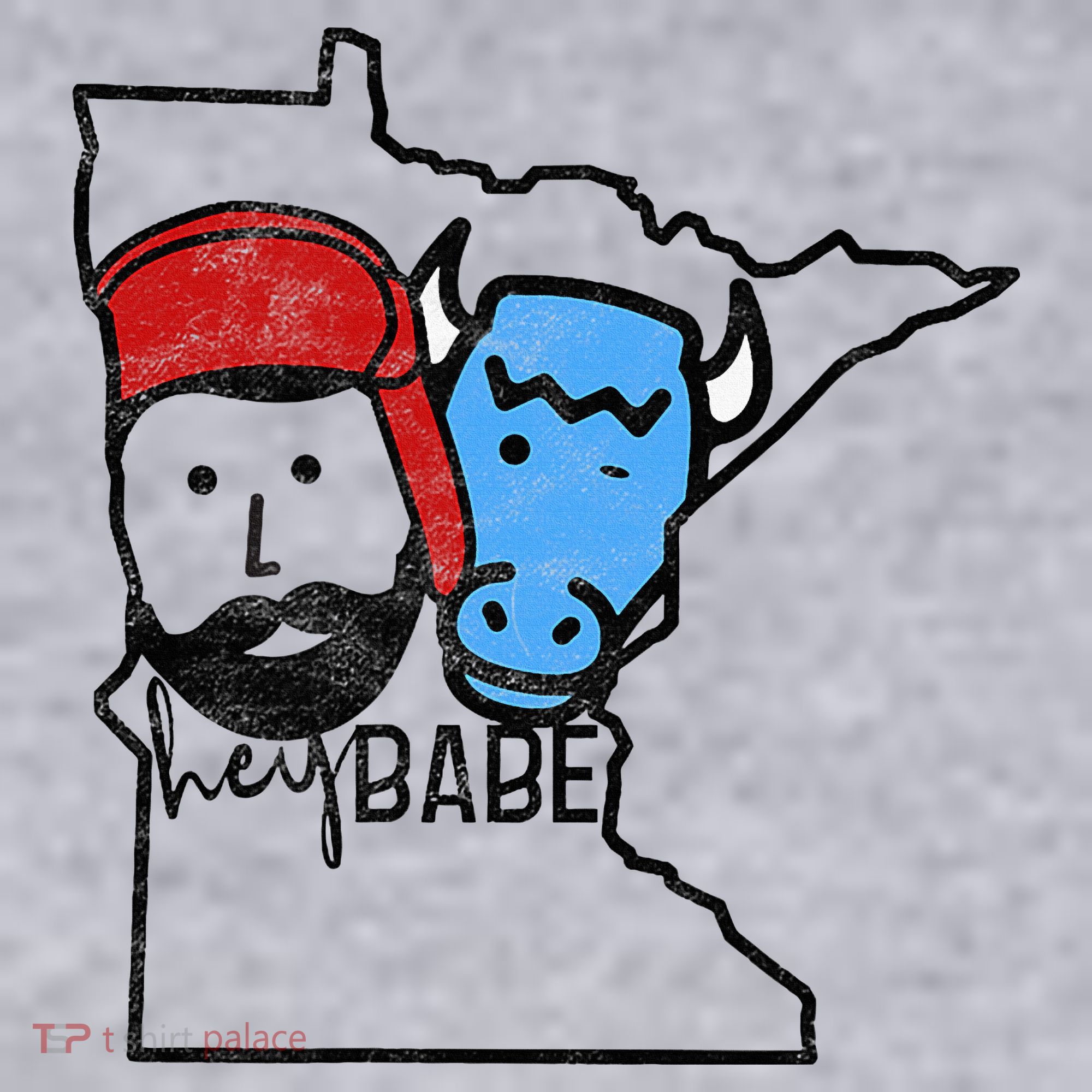 Cute Minnesota Babe Ox Paul Bunyan Women's Sweatshirt