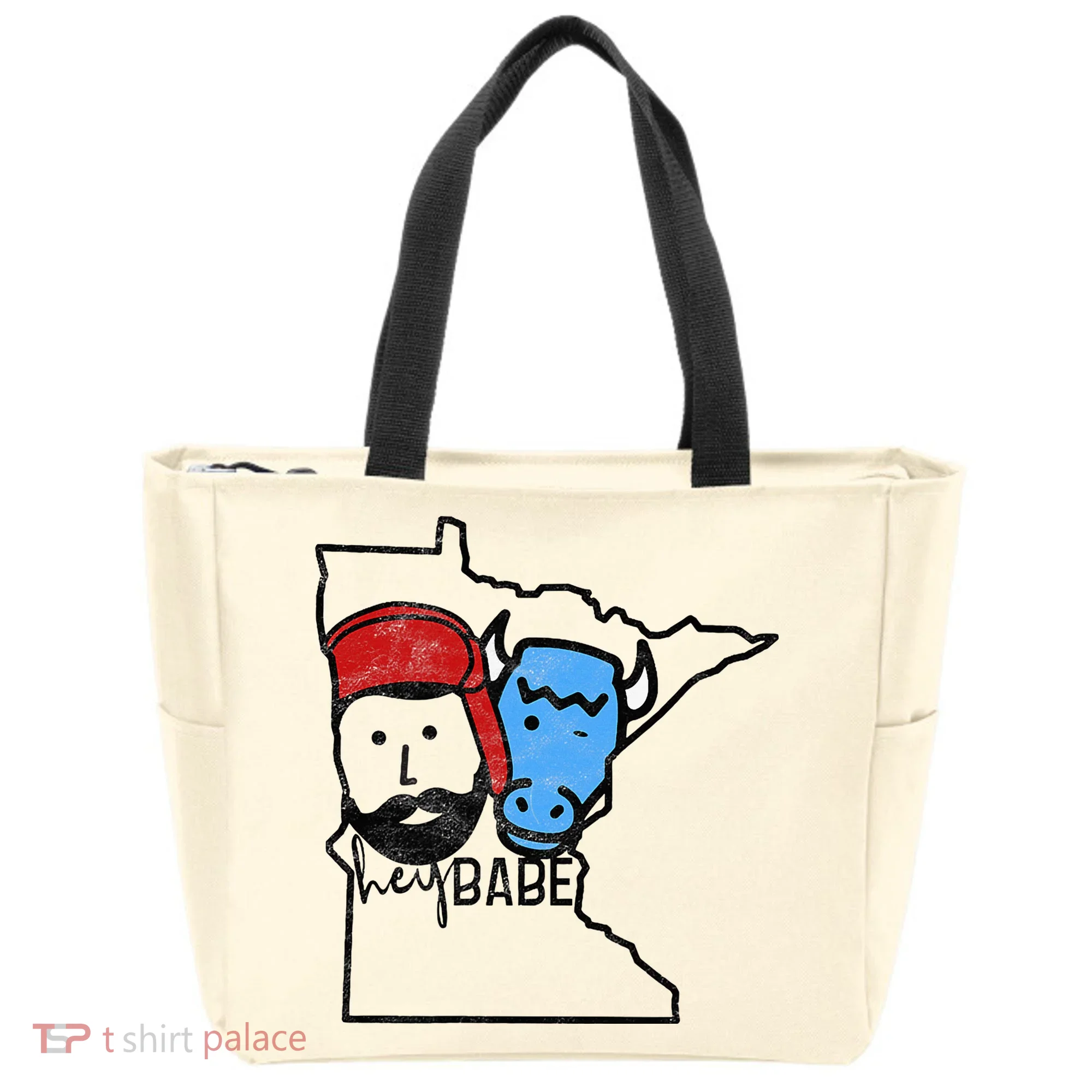 Cute Minnesota Babe Ox Paul Bunyan Tote Bag