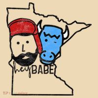 Cute Minnesota Babe Ox Paul Bunyan Tote Bag thumb 4