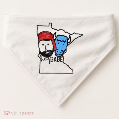 Cute Minnesota Babe Ox Paul Bunyan USA-Made Doggie Bandana