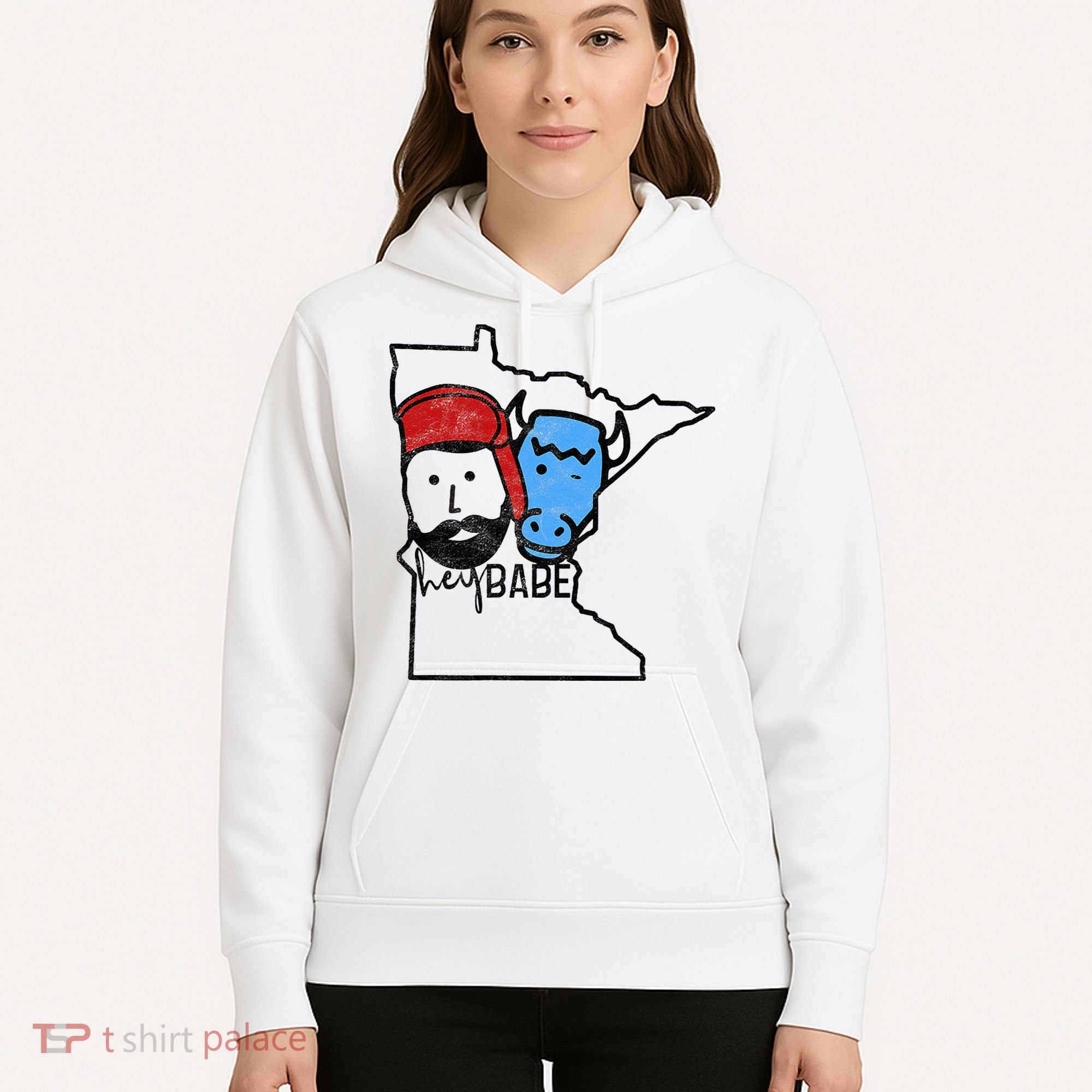 Cute Minnesota Babe Ox Paul Bunyan Hoodie