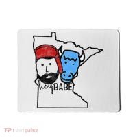 Cute Minnesota Babe Ox Paul Bunyan Mousepad thumb 0
