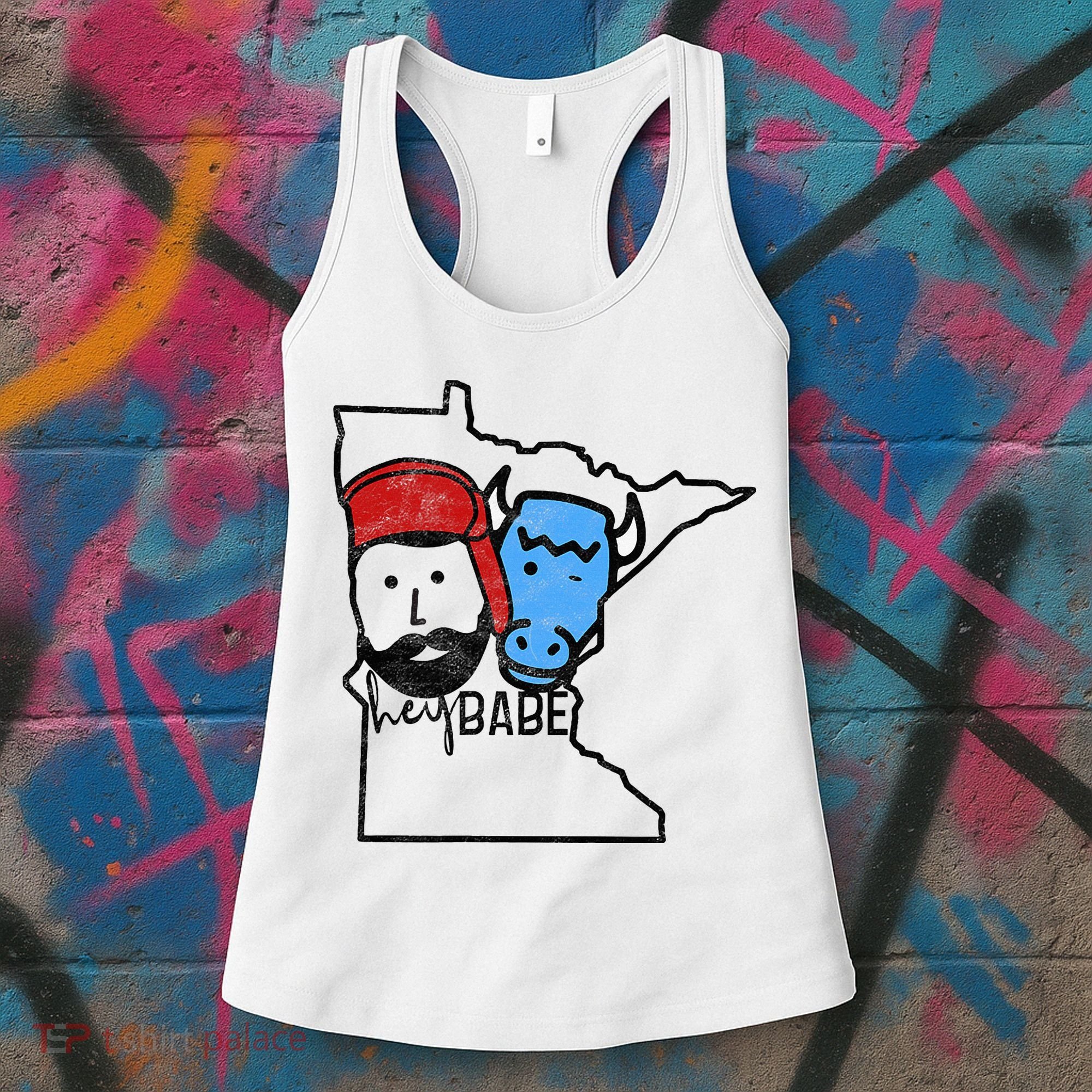 Cute Minnesota Babe Ox Paul Bunyan Women's Tank Top