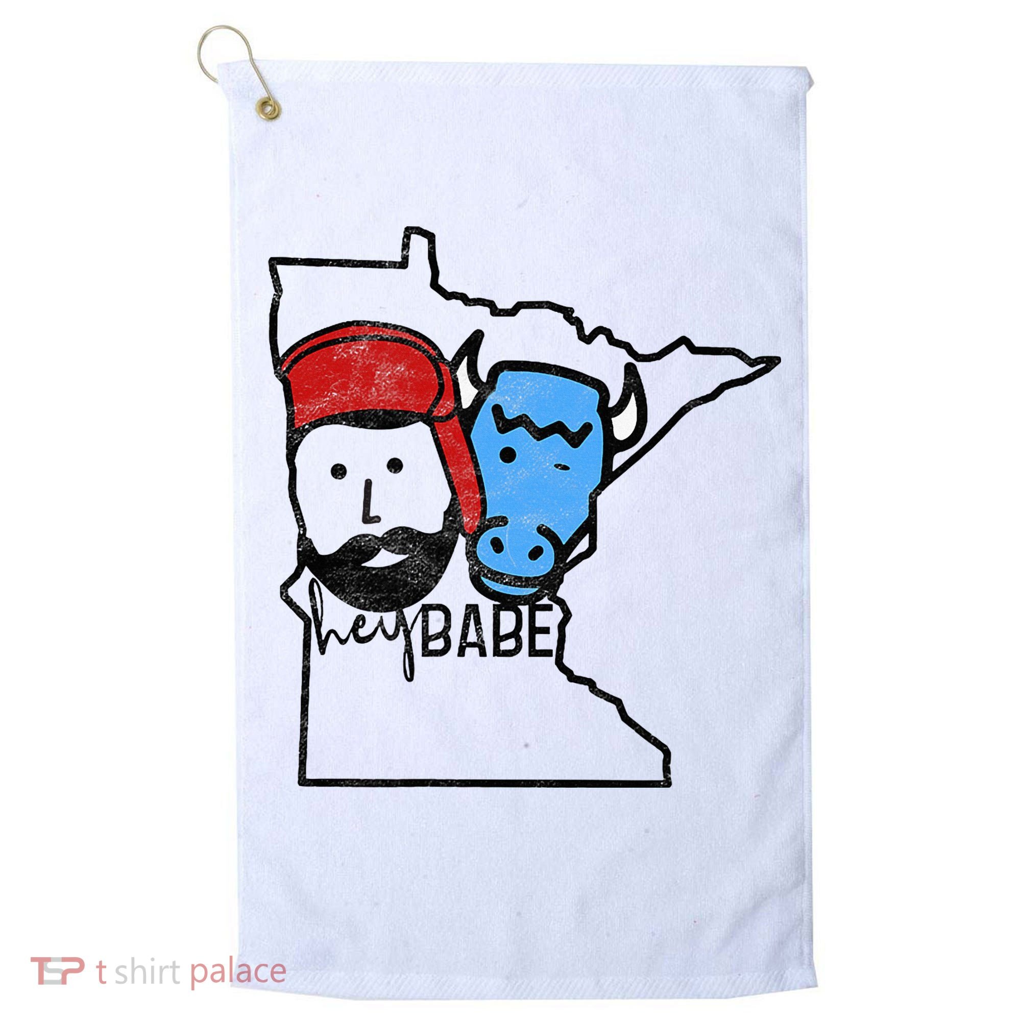 Cute Minnesota Babe Ox Paul Bunyan Golf Towel