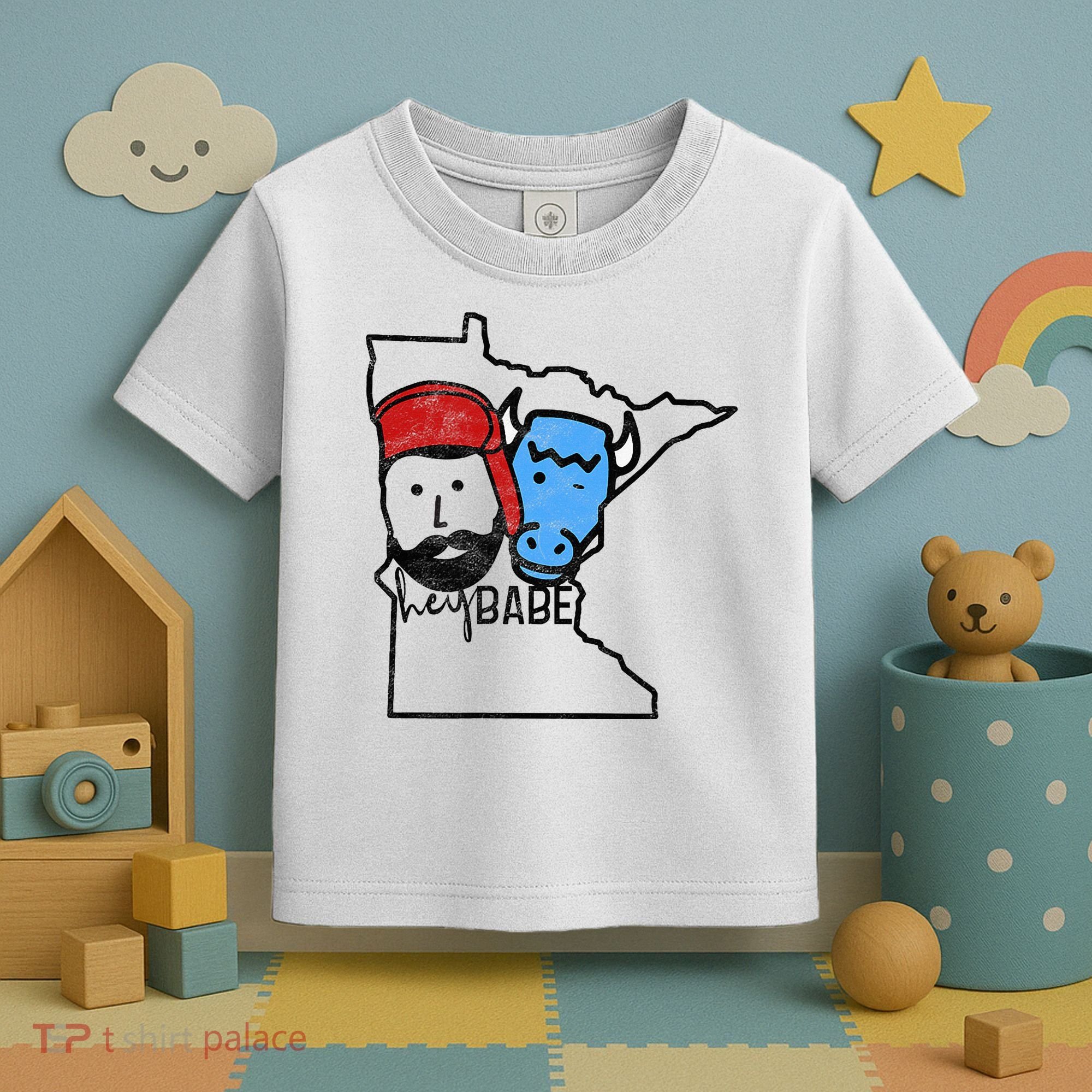 Cute Minnesota Babe Ox Paul Bunyan Toddler T-Shirt