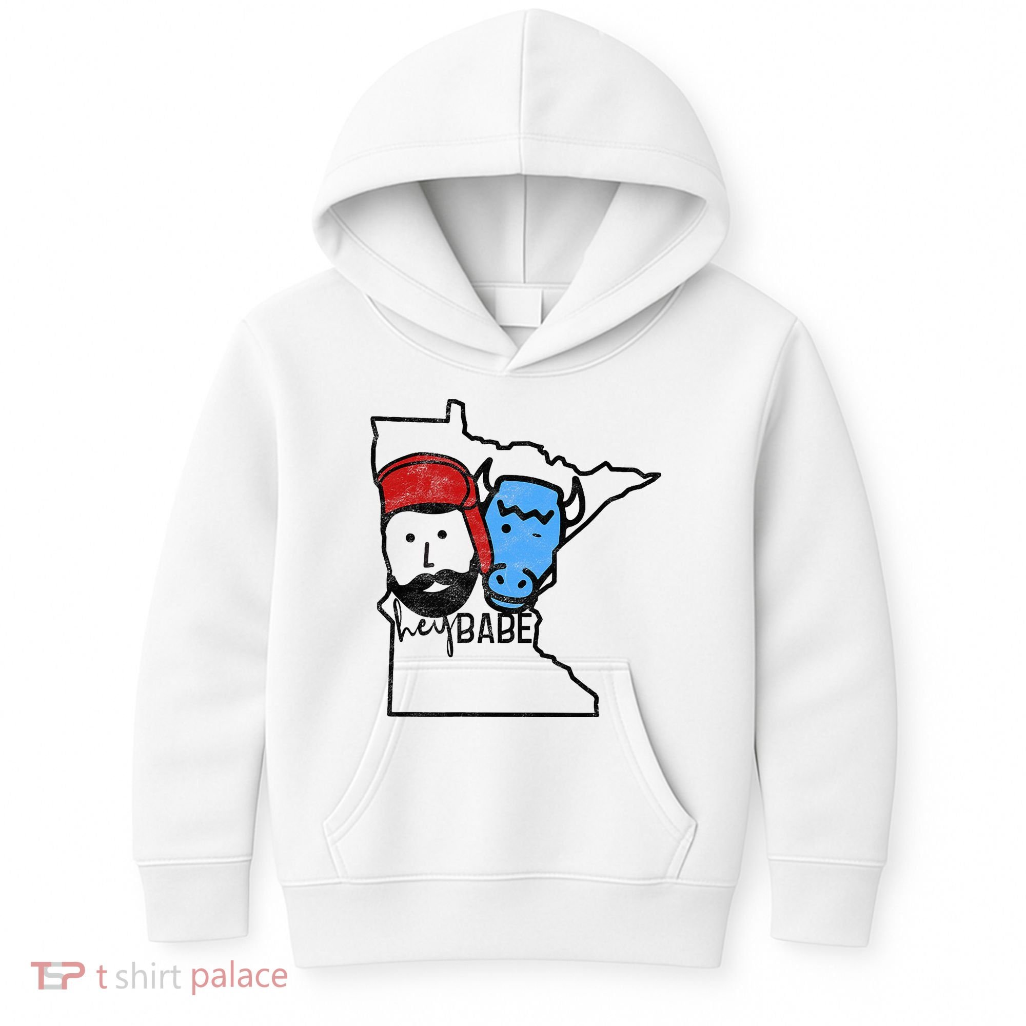 Cute Minnesota Babe Ox Paul Bunyan Kids Hoodie
