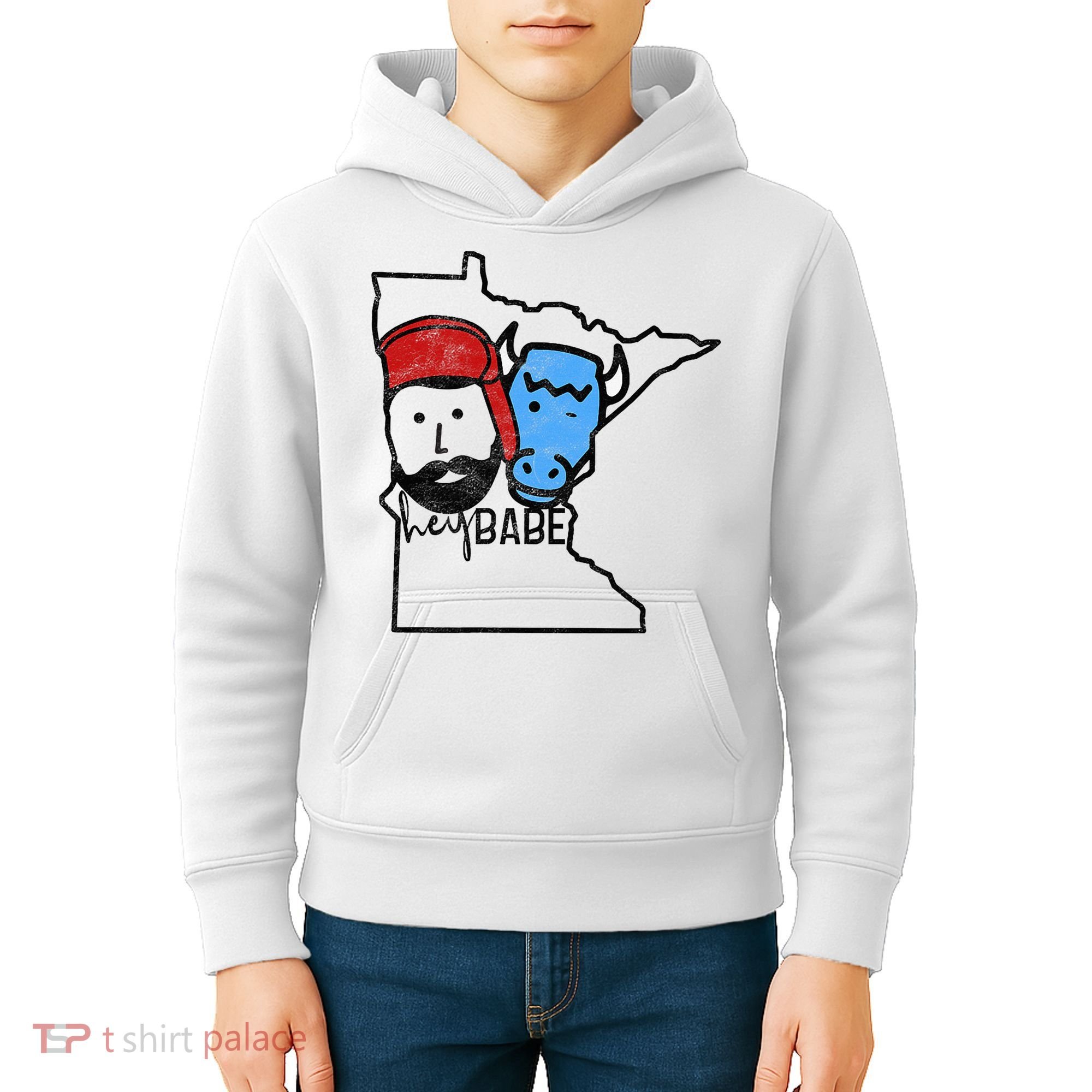 Cute Minnesota Babe Ox Paul Bunyan Kids Hoodie