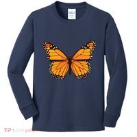Cute Monarch Butterfly Kids Long Sleeve Shirt thumb 0