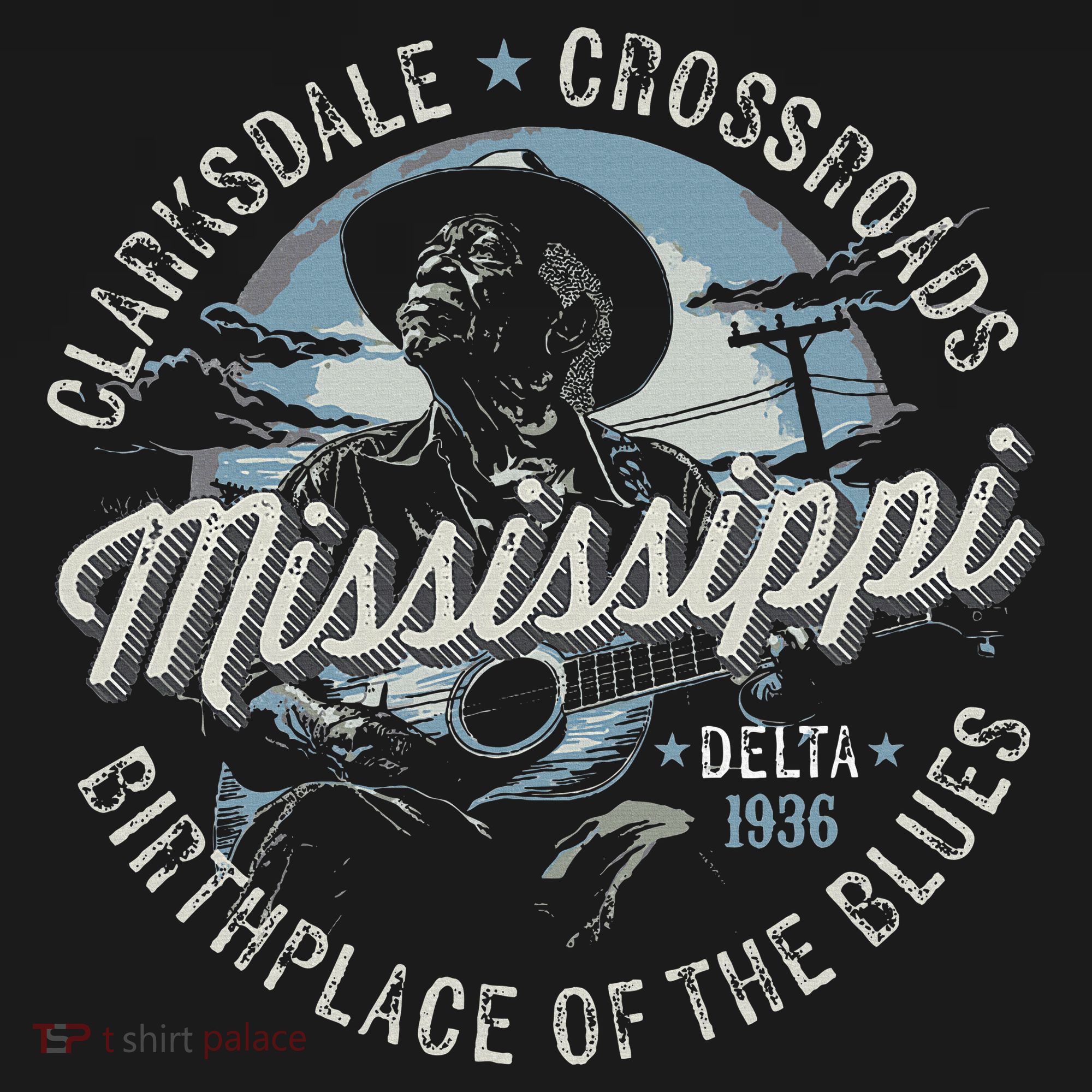 Clarksdale Mississippi Birthplace Of The Blues T-Shirt