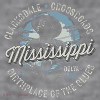 Clarksdale Mississippi Birthplace Of The Blues Women's Racerback Cropped Tank thumb 2