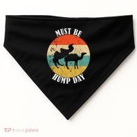 Camel Must Be Hump Day Retro Funny Hump Day Camel USA-Made Doggie Bandana thumb 0