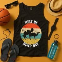 Camel Must Be Hump Day Retro Funny Hump Day Camel Tank Top thumb 4