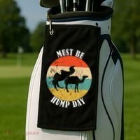 Camel Must Be Hump Day Retro Funny Hump Day Camel Golf Towel thumb 2