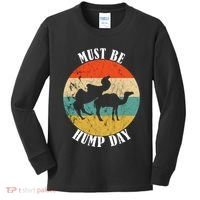 Camel Must Be Hump Day Retro Funny Hump Day Camel Kids Long Sleeve Shirt thumb 0