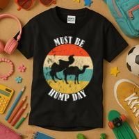 Camel Must Be Hump Day Retro Funny Hump Day Camel Kids T-Shirt thumb 3