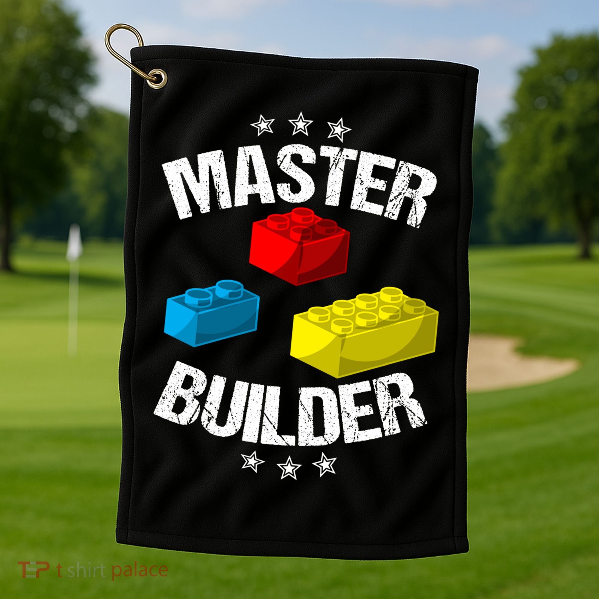Cool Master Builder Funny Building Blocks Gift Men Women Gift Golf Towel