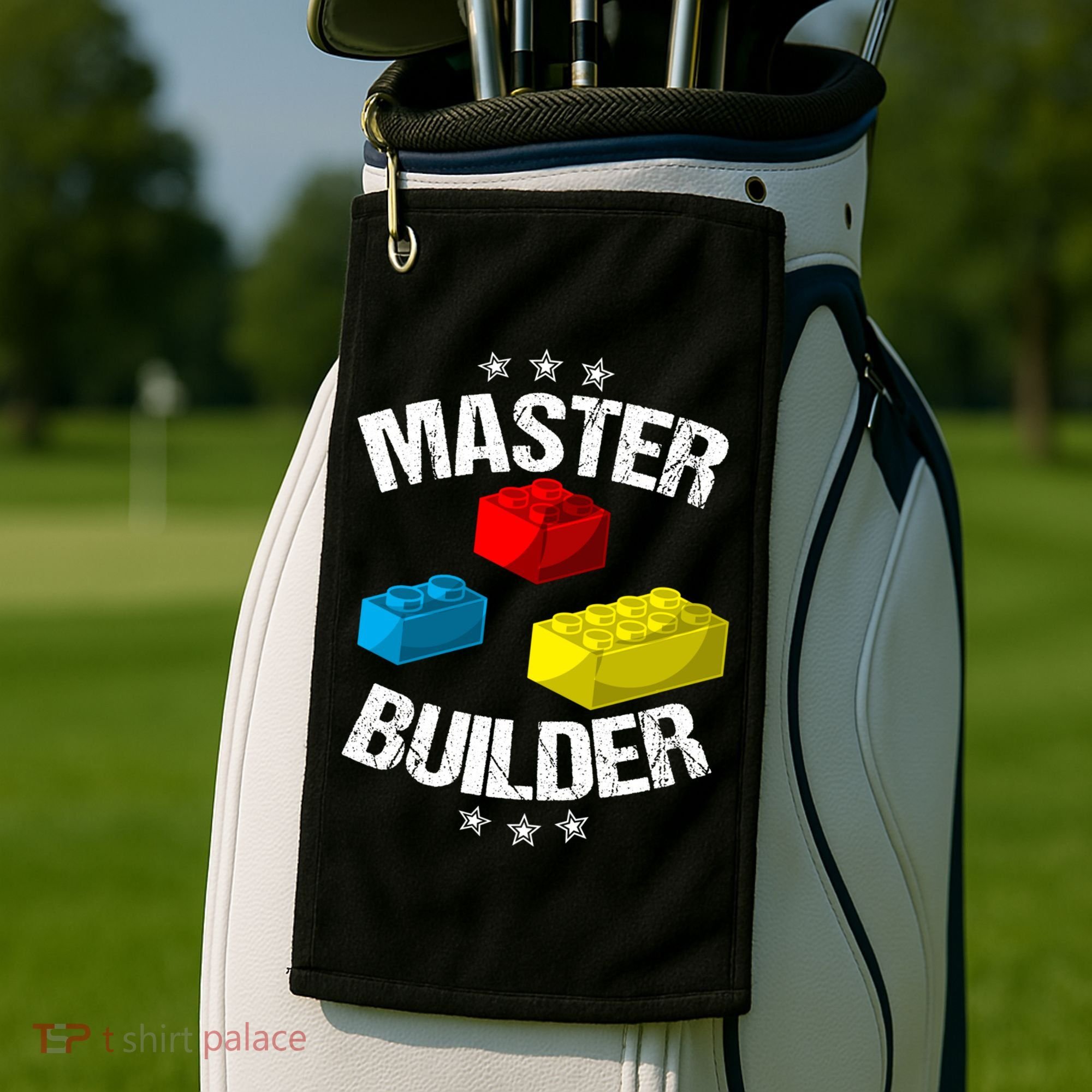 Cool Master Builder Funny Building Blocks Gift Men Women Gift Golf Towel