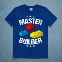 Cool Master Builder Funny Building Blocks Gift Men Women Gift T-Shirt thumb 5