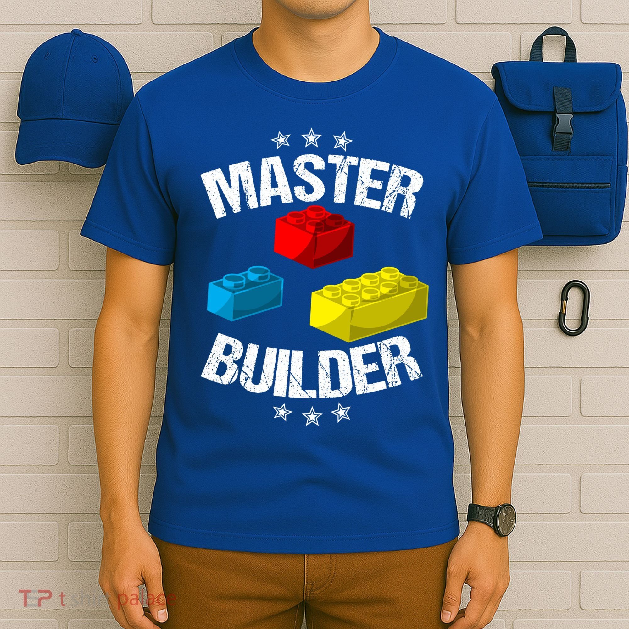 Cool Master Builder Funny Building Blocks Gift Men Women Gift T-Shirt