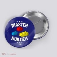 Cool Master Builder Funny Building Blocks Gift Men Women Gift Button thumb 0