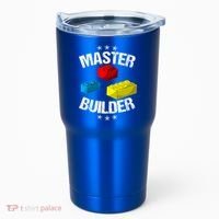 Cool Master Builder Funny Building Blocks Gift Men Women Gift Tumbler thumb 0