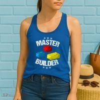Cool Master Builder Funny Building Blocks Gift Men Women Gift Women's Tank Top thumb 2