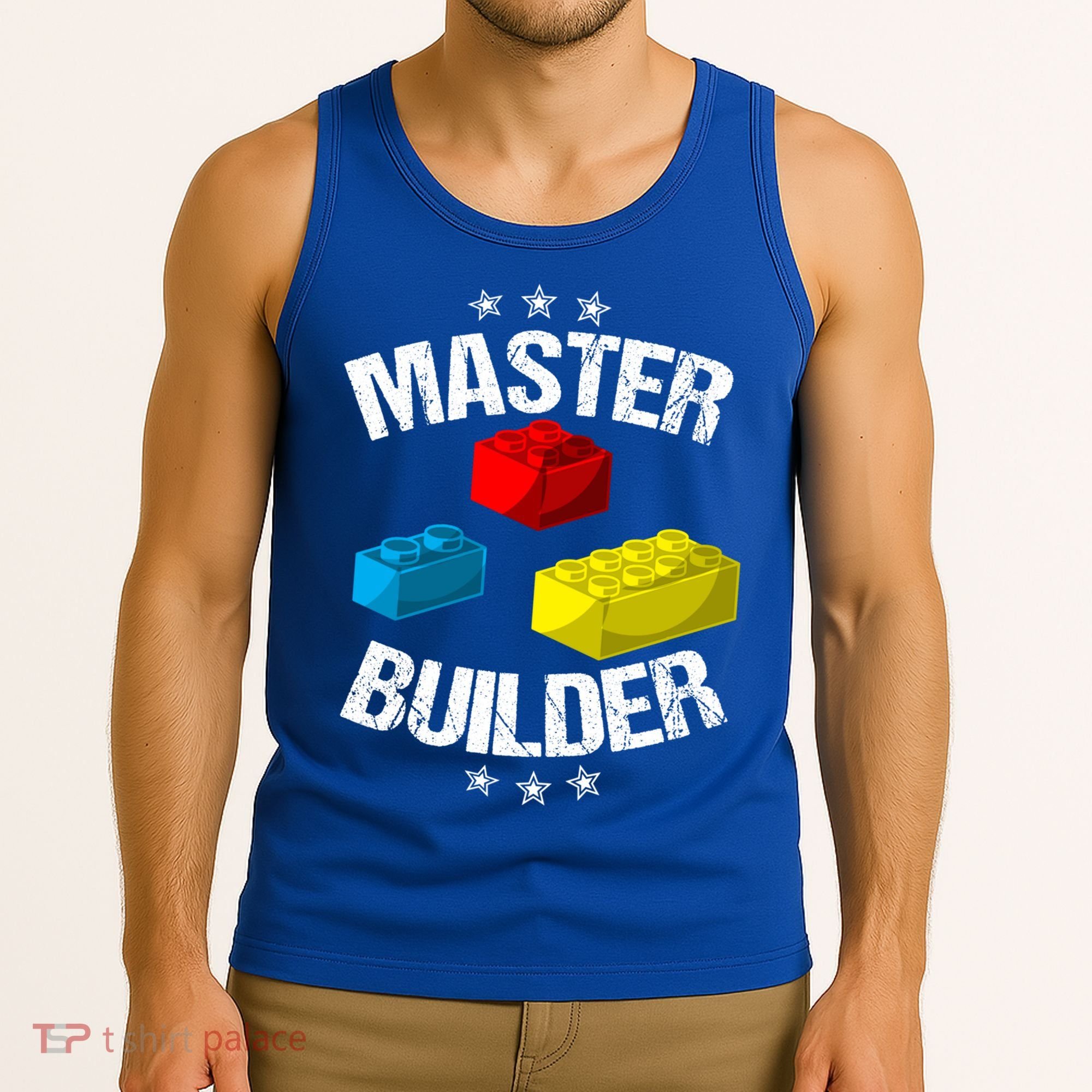 Cool Master Builder Funny Building Blocks Gift Men Women Gift Tank Top