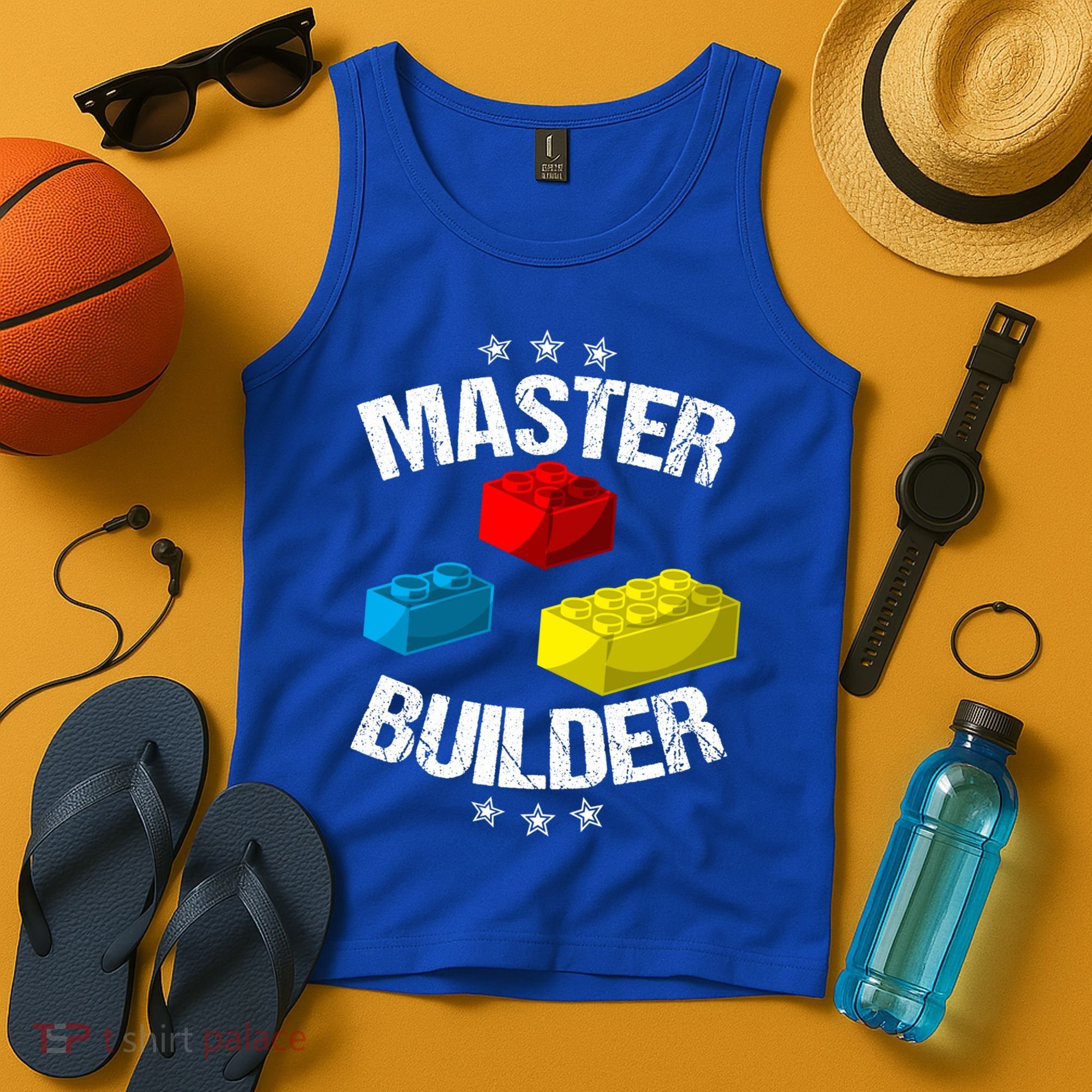 Cool Master Builder Funny Building Blocks Gift Men Women Gift Tank Top