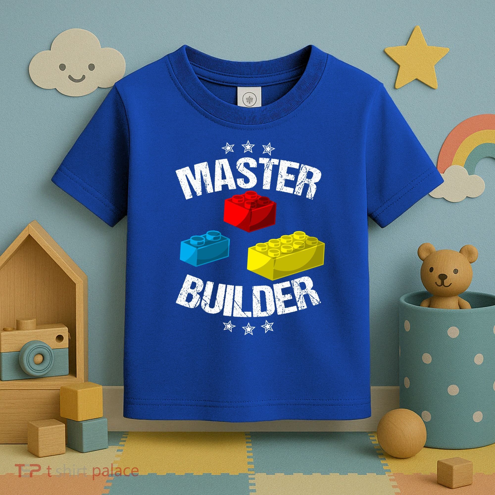 Cool Master Builder Funny Building Blocks Gift Men Women Gift Toddler T-Shirt