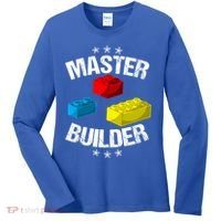 Cool Master Builder Funny Building Blocks Gift Men Women Gift Women's Long Sleeve Shirt thumb 0