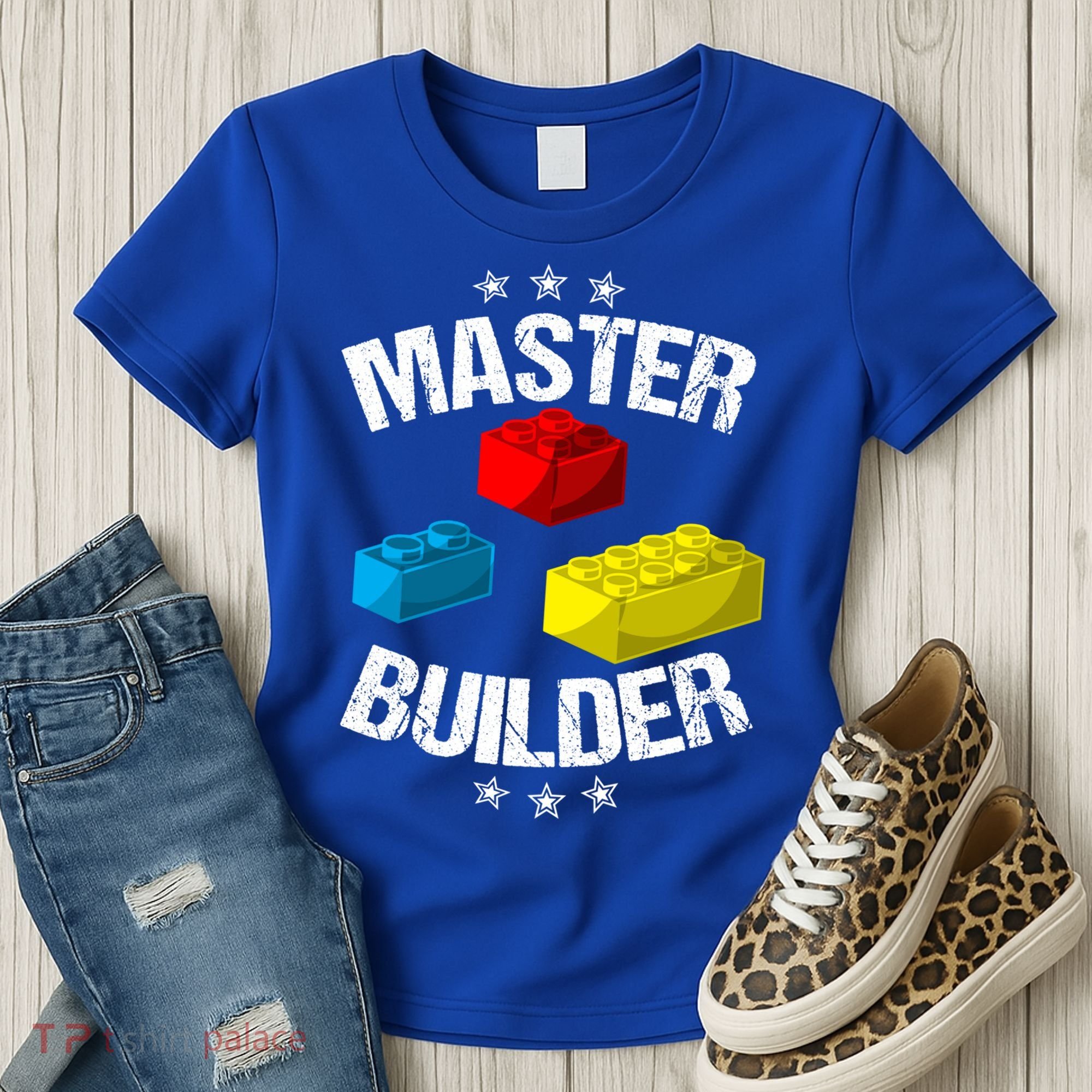 Cool Master Builder Funny Building Blocks Gift Men Women Gift Women's T-Shirt