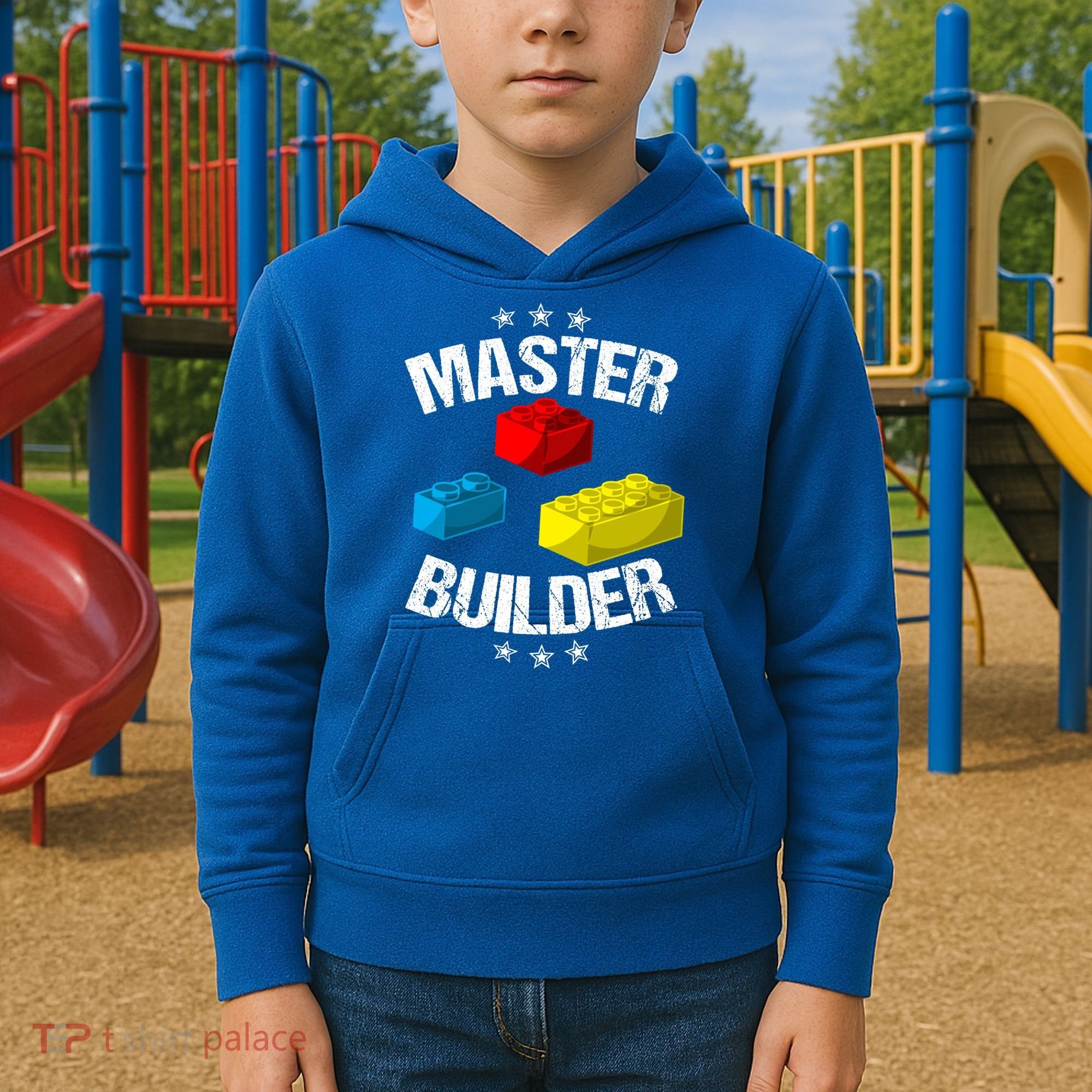 Cool Master Builder Funny Building Blocks Gift Men Women Gift Kids Hoodie