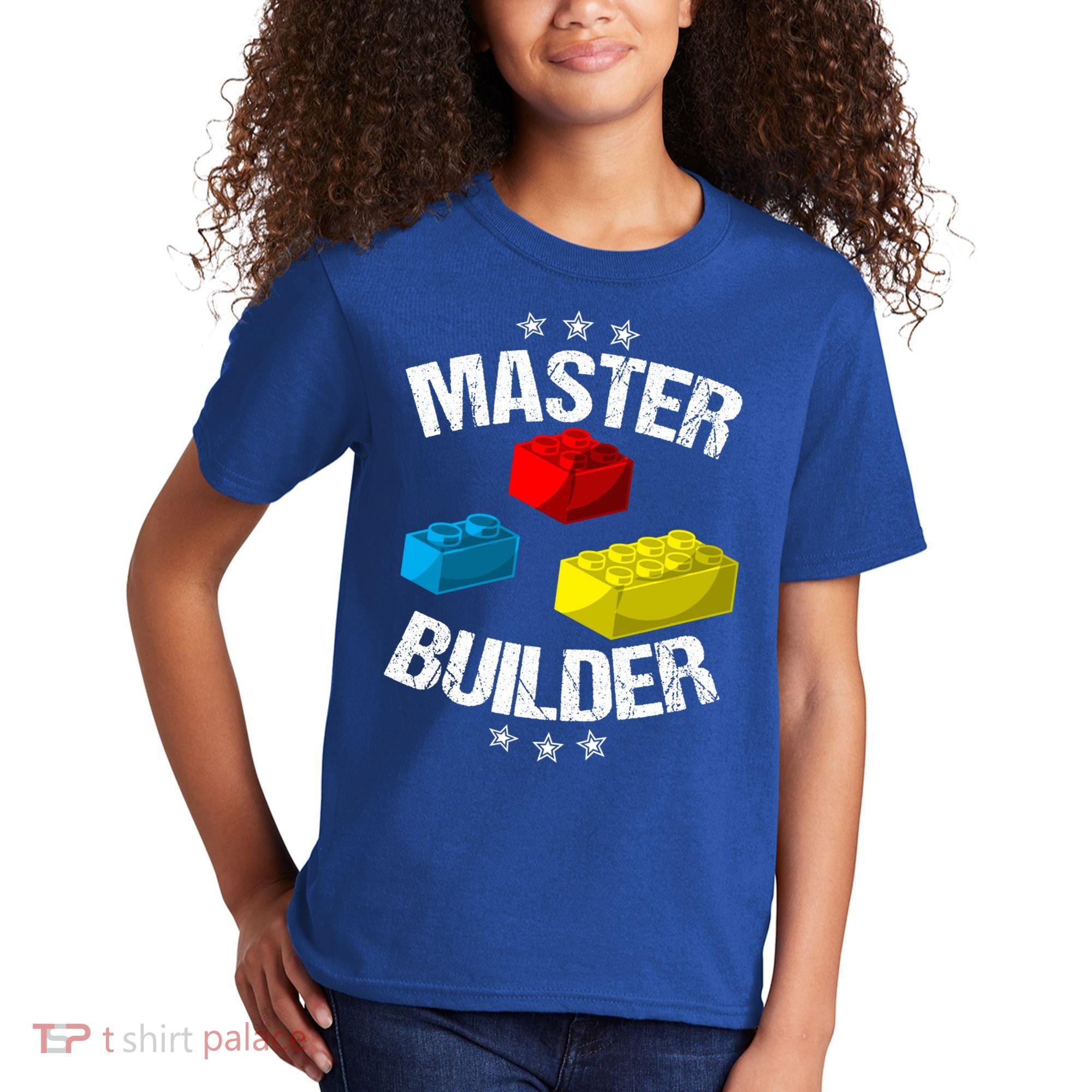 Cool Master Builder Funny Building Blocks Gift Men Women Gift Kids T-Shirt