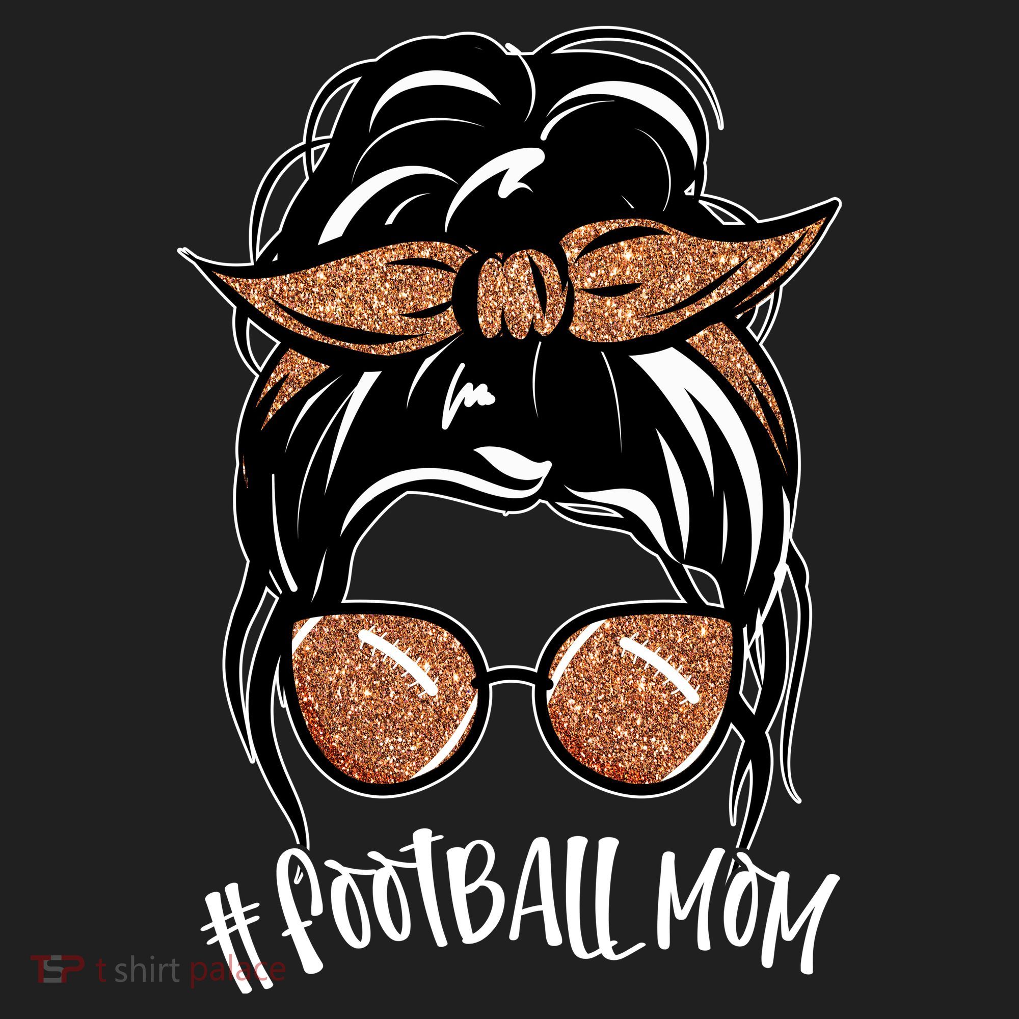 Cute Messy Bun Football Mom Beanie