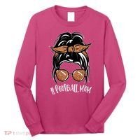 Cute Messy Bun Football Mom Long Sleeve Shirt thumb 0