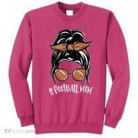 Cute Messy Bun Football Mom Sweatshirt thumb 0