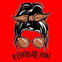 Cute Messy Bun Football Mom Santa Hat thumb 1