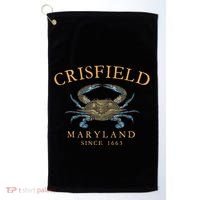 Crisfield Maryland Blue Crab Since 1663 Golf Towel thumb 0