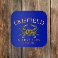 Crisfield Maryland Blue Crab Since 1663 Coaster thumb 0