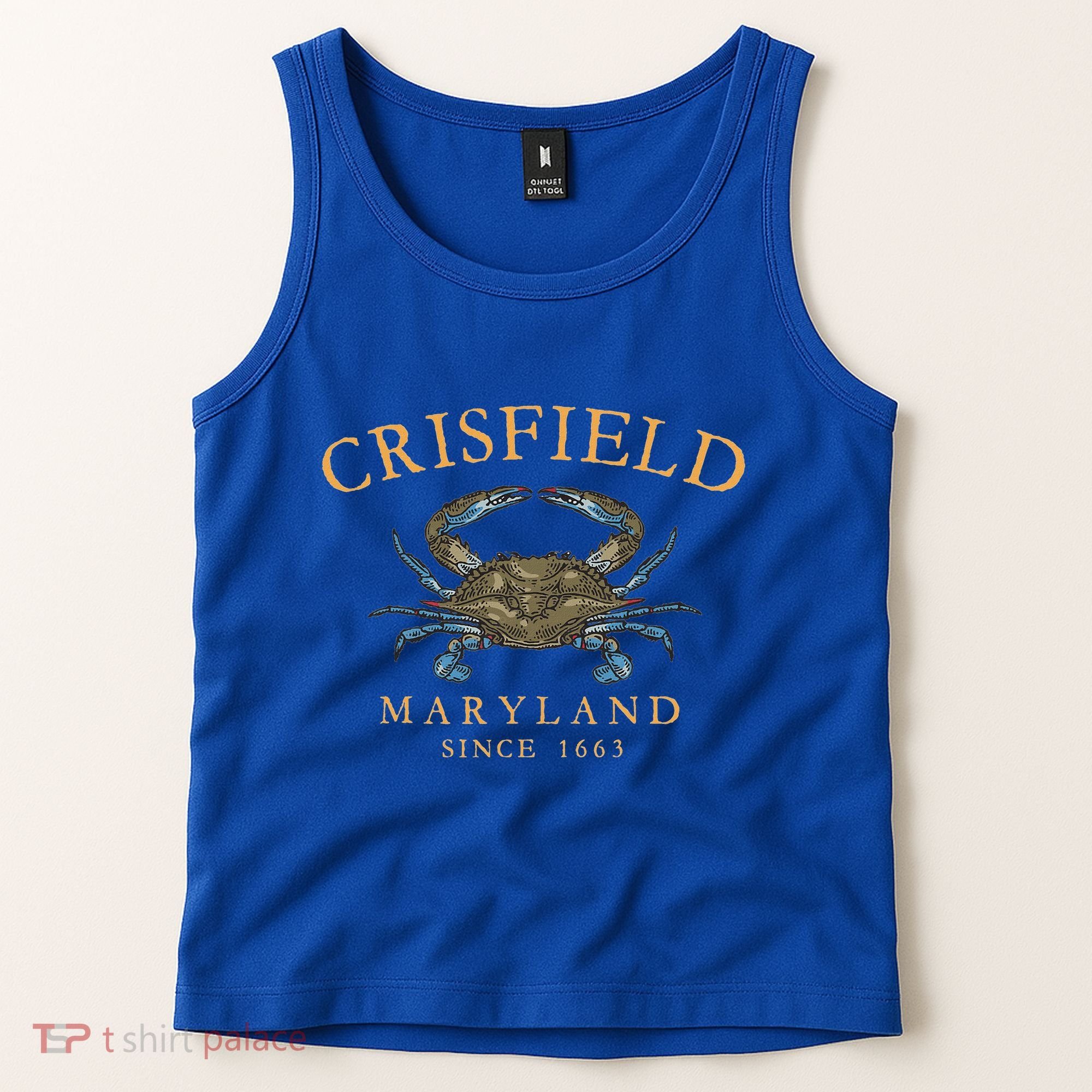 Crisfield Maryland Blue Crab Since 1663 Tank Top