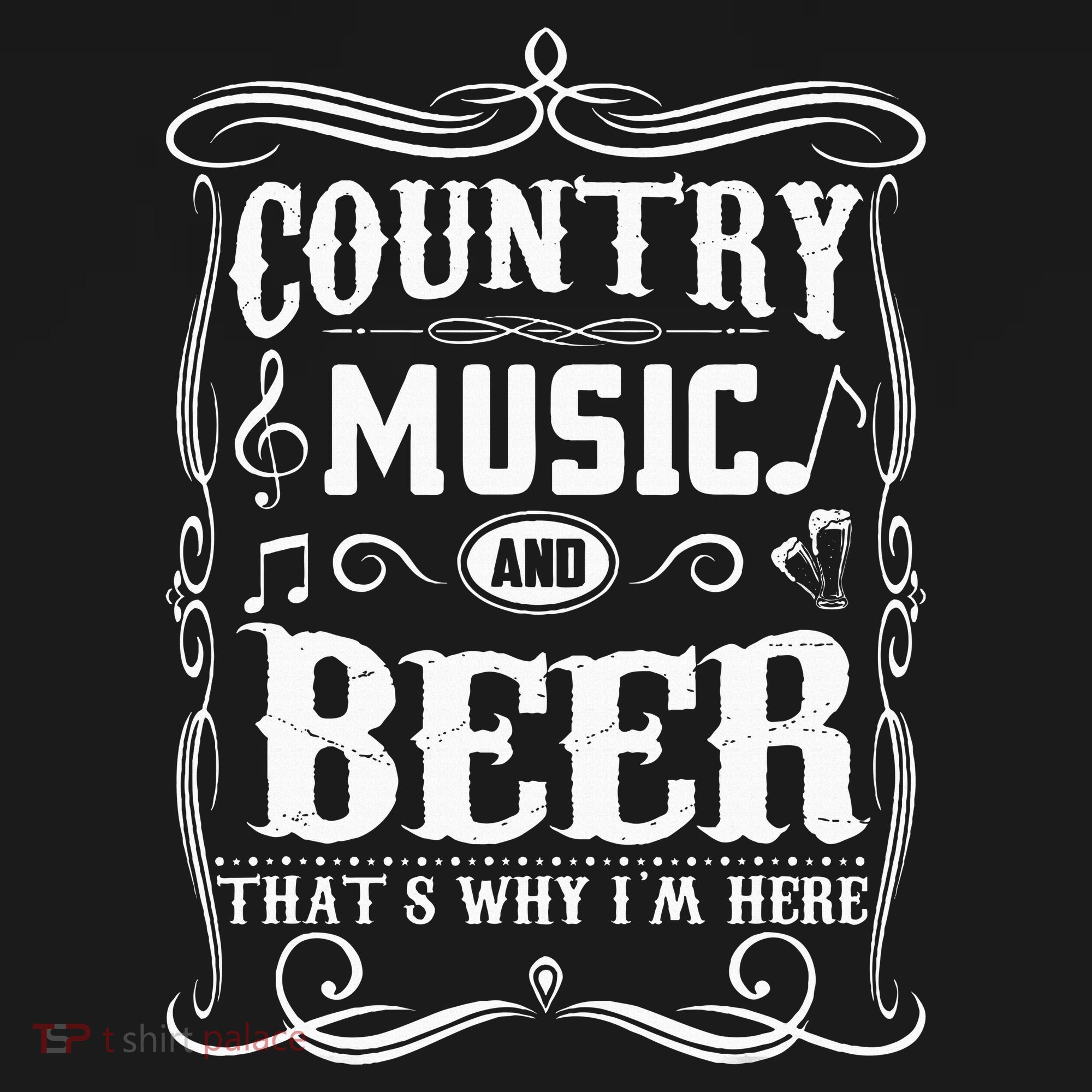 Country Music & Beer ThatS Why IM Here Beer & Music Lover Hoodie