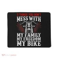 Classic Motorcycle Biker My Family My Freedom My Bike Mousepad thumb 0