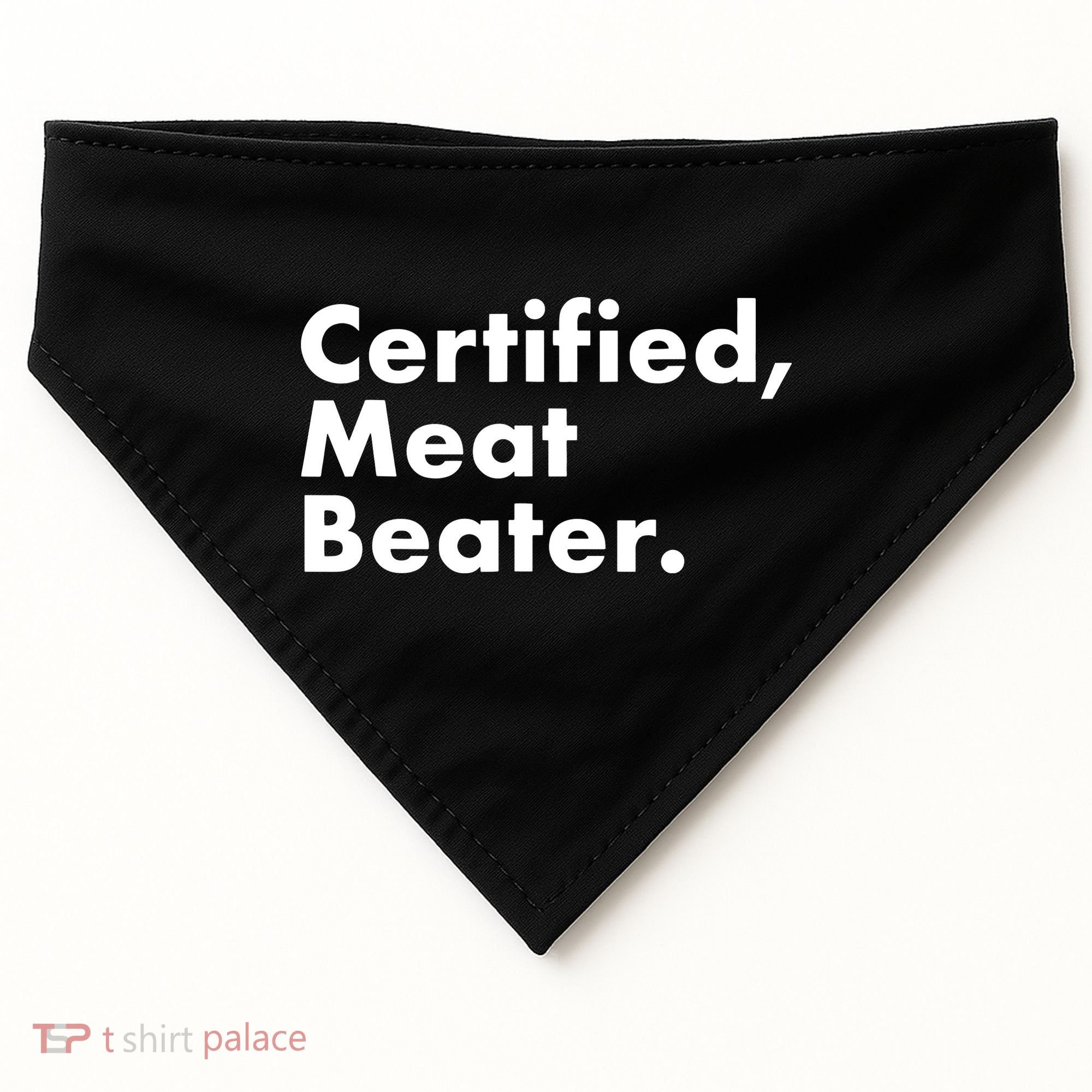 Certified Meat Beater Funny And Cool USA-Made Doggie Bandana
