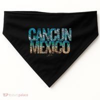 Cancun Mexico Beach USA-Made Doggie Bandana thumb 0